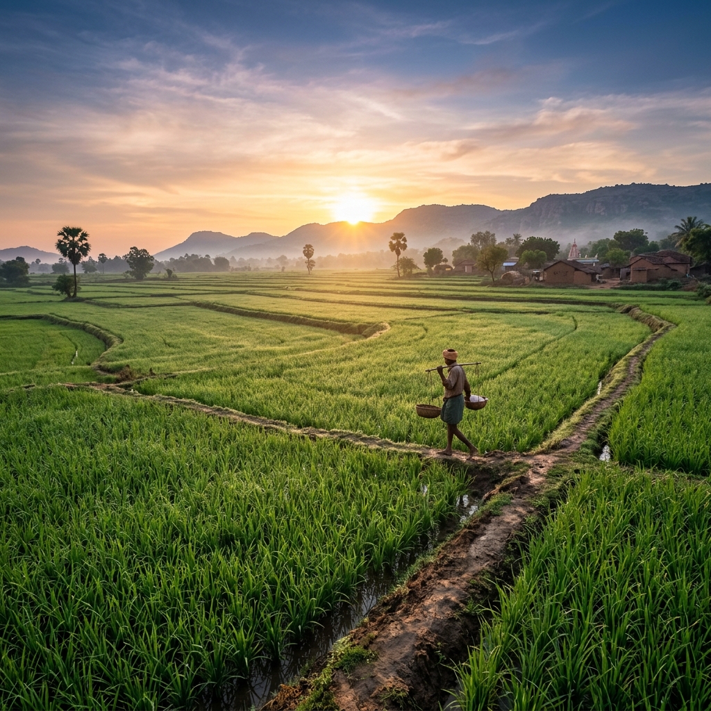 Rice Field Background