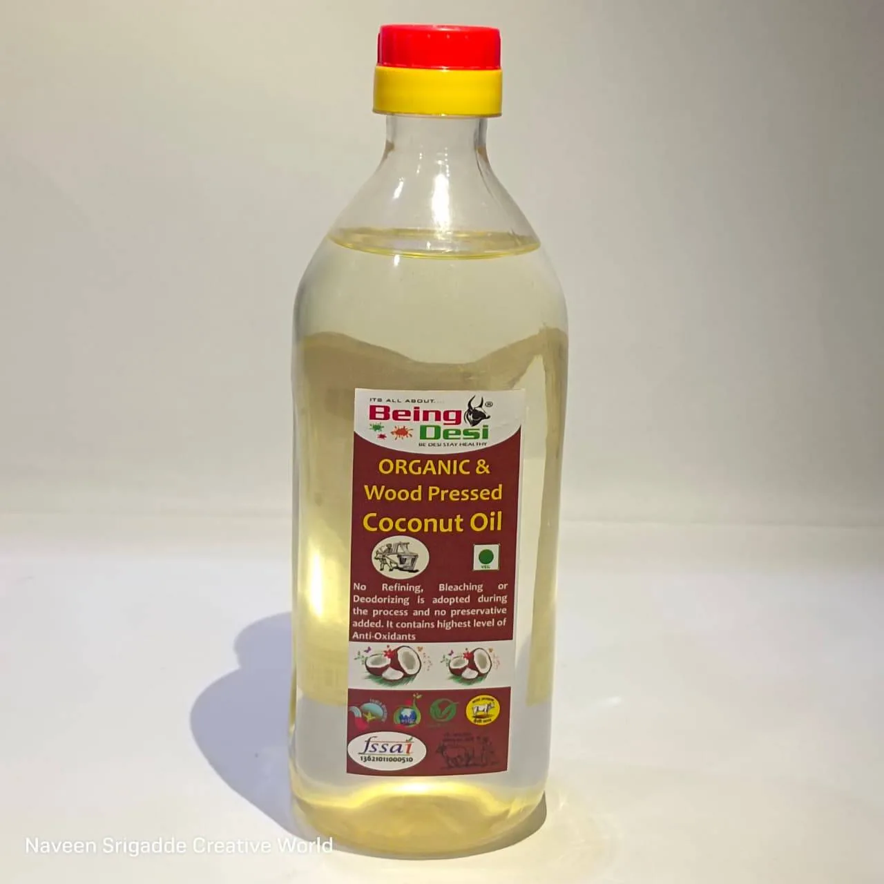 Organic & Wood Pressed Coconut Oil (500ml)