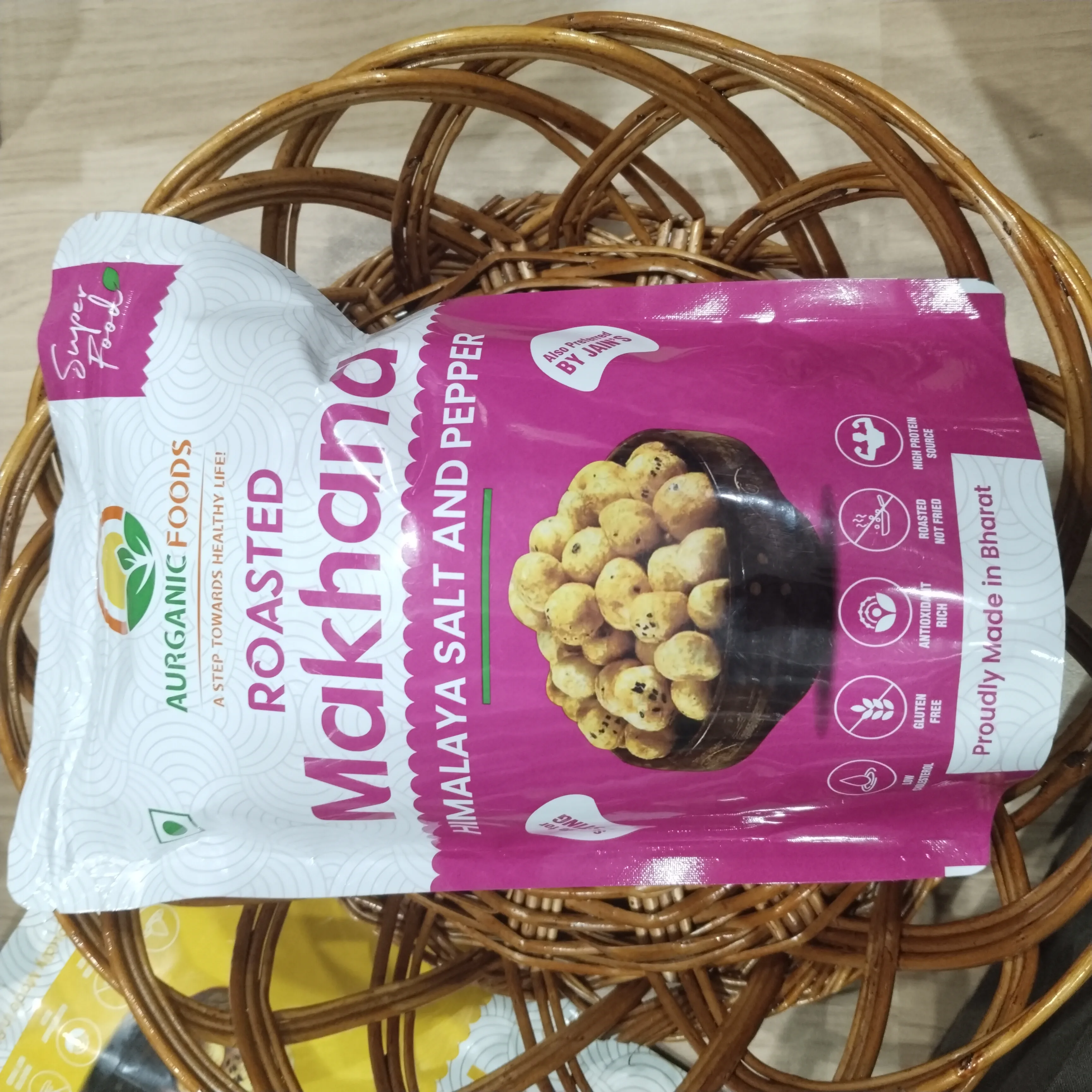 Roasted Makhana Himalaya Salt And Pepper
