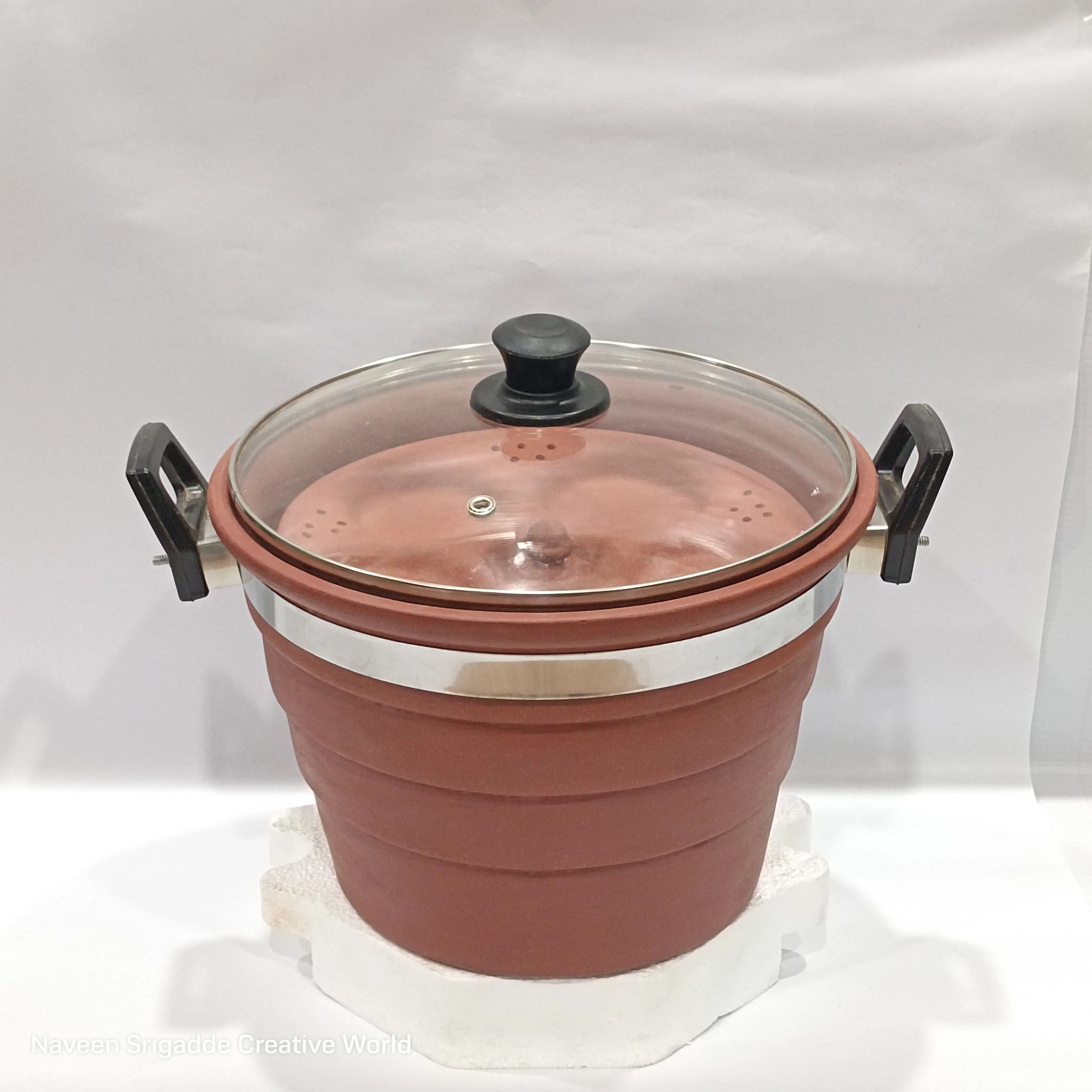 Clay Cooker | 4 Ltr Pressure Cooker | Eartherware | Mitti Cooker