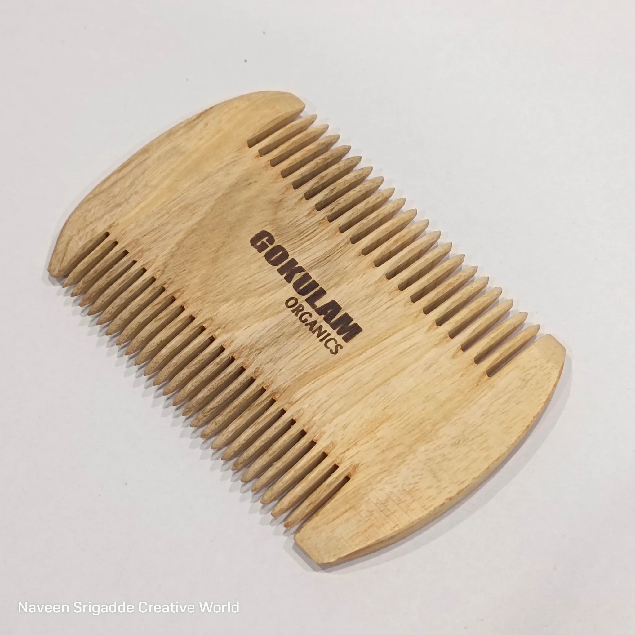 Gokulam Organics Double-Sided Beard & Hair Comb