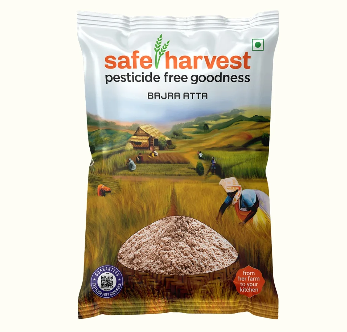 Safe Harvest Bajra Atta 500gm | Sajje Hittu | Pesticide Free | Natural Millet Flour
